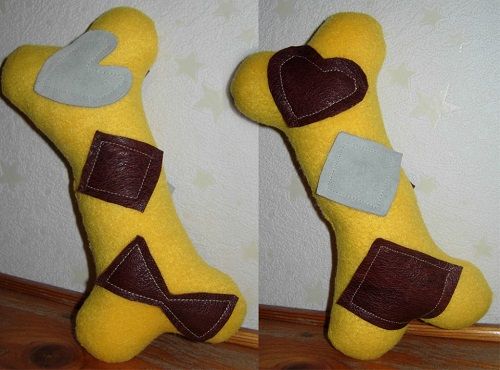Косточка из флиса для щенков