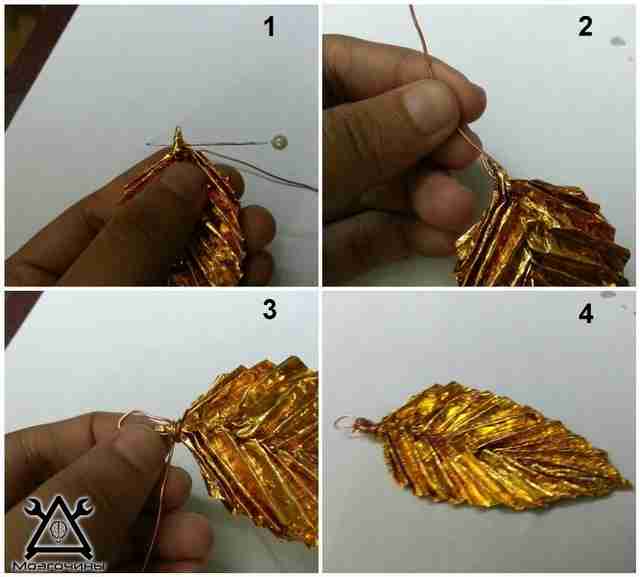 DIY золотые, серебряные и медные кулоны 8