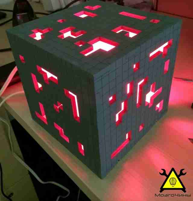 Настольная лампа в стиле Minecraft своими руками