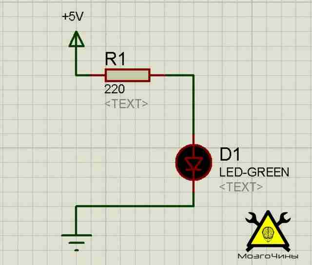 Программирование Arduino урок 2 - схема в железе